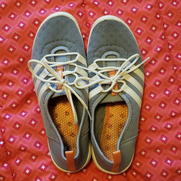 Adidas climacool sneakers. Grey/orange Sz - 6.5 - Picture 6 of 8